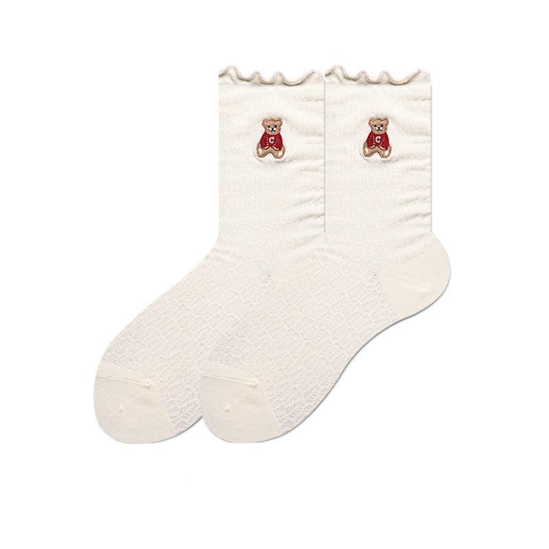 Socks Female Japanese Cute Cartoon Hand-painted  Stockings Korean Version