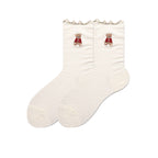 Socks Female Japanese Cute Cartoon Hand-painted  Stockings Korean Version