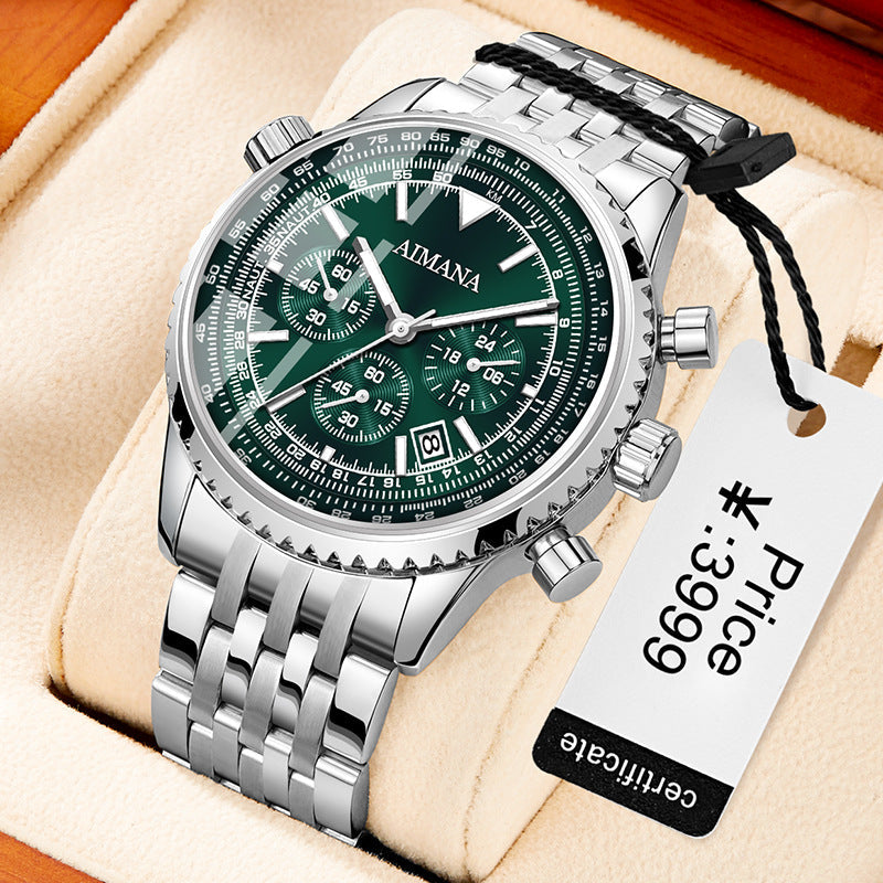 Quartz Three Eyes And Six Needles Men's Watch