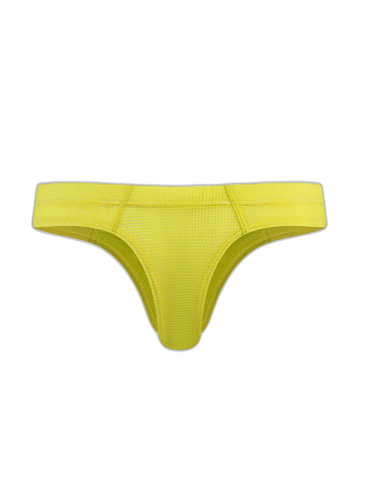 Men's Simple Breathable Mesh Pouch Thong & Strings