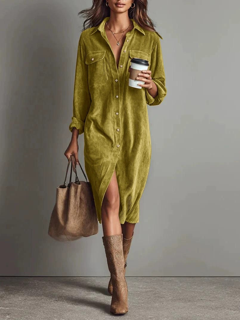 The Chic Edit – Women’s Button-Down Collar Casual Dress