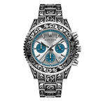 Vintage Engraving Quartz Multi-function Men's Watch