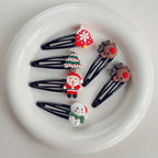 10pcs Christmas Hair Clip Set - Cute Santa, Reindeer & Snowman Designs | PVC Snap Barrettes for Girls | Festive Holiday Hair Accessories