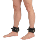 Prowler RED Leather Lockable Ankle Restraints Black