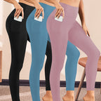 High-Waisted Moon Crescent Pocket Nine-Tenths Yoga Leggings