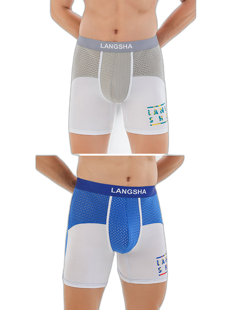 Men's Anti-Chafing Sports Boxer Briefs with Spacious Pouch
