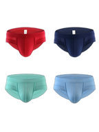 4 Pack Men's Solid Breathable Anti-Pinch Briefs