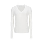 Women's Clothing Is Super Stylish With A High-end Simple And Versatile Cable-knit V-neck Sweater
