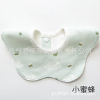 Pure Cotton 360° Rotatable Baby Bib - Petal-Shaped Drool Bib