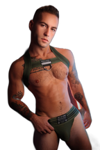 Breedwell Cumdump Bulldog Harness Army Green