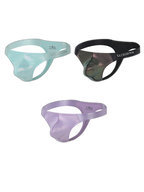 3 Pack Men's Low Waist Transparent Sexy Large Pouch Ice Silk Thong
