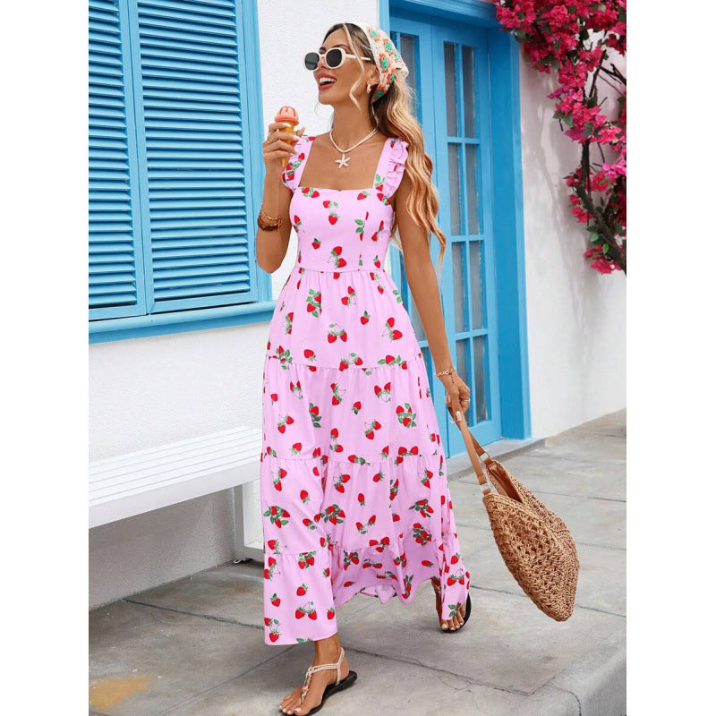 Fashion Casual Printing Dress Women
