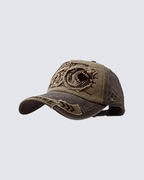 Vintage Monster Embroidery Patchwork Baseball Cap