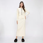 Women's Solid-color Casual Cardigan And Skirt Setsoft And Gentle All-in-one Outfit