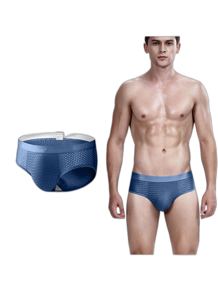 4 Pack Breathable Ice Silk Antibacterial Men's Briefs