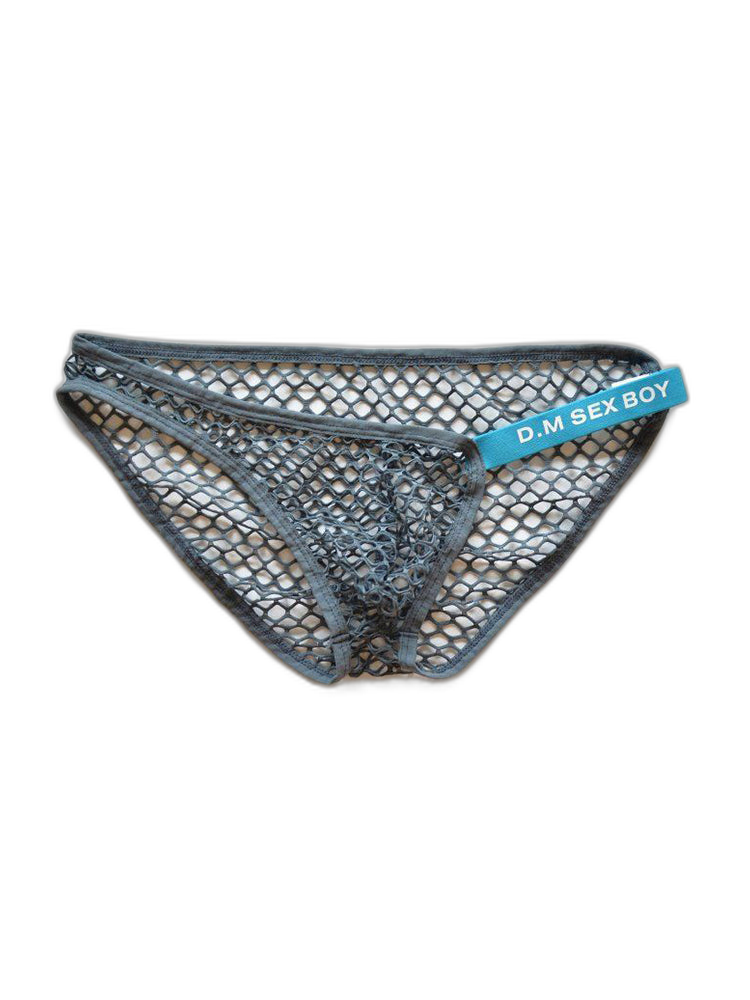 2 Pack Men's Low Waist Sexy Mesh Breathable Sports Transparent Briefs