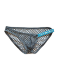 2 Pack Men's Low Waist Sexy Mesh Breathable Sports Transparent Briefs