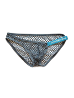 2 Pack Men's Low Waist Sexy Mesh Breathable Sports Transparent Briefs