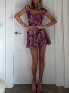 Floral Sleeveless Mini Dress