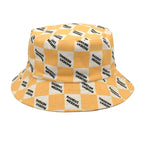 Letter Plaid Bucket Hat Women's Fashion Double-sided Wear Bucket Hat