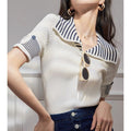 Stylish Light-luxury Niche Statement Womens Top With A Collar