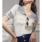 Stylish Light-luxury Niche Statement Womens Top With A Collar