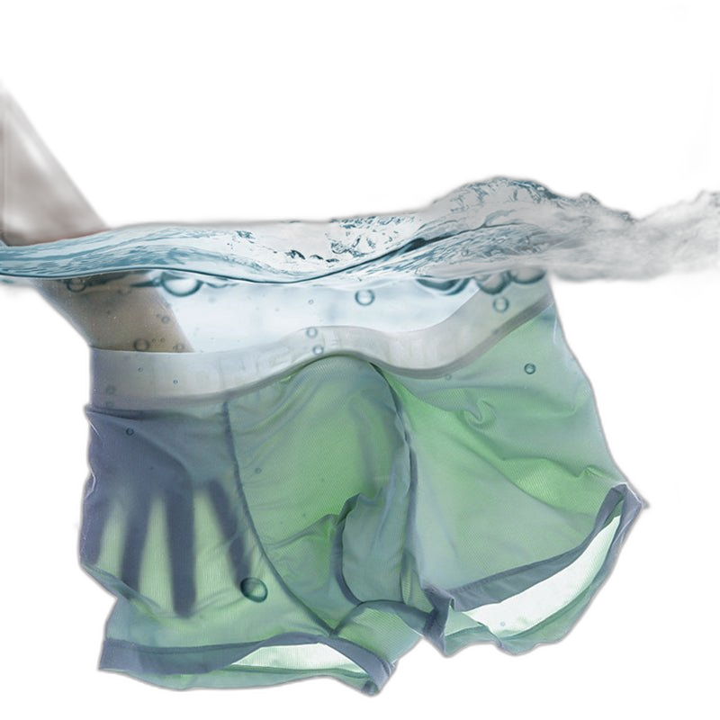 Mens Ice Silk Breathable Boxer Briefs