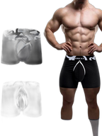 Men's Detachable Pouch Easy-Access Open Fly Modal Split-Crotch Boxers Briefs