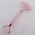 Natural Powder Crystal Jade Roller Beauty Face-lifting Double-head Massager