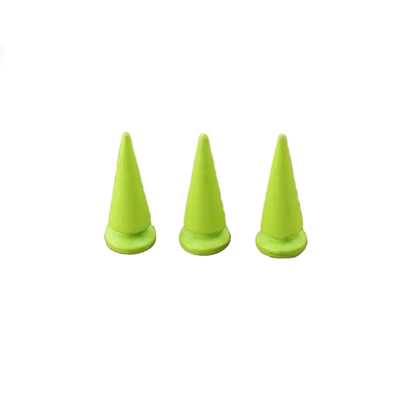 Metal Pup Hood Spikes 10 Pack Lime Green 10x24mm
