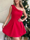 Red One-piece Backless Strappy Dress