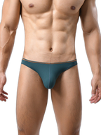 4 Pack Men's Low-Rise Solid Thongs with Reinforced Edging