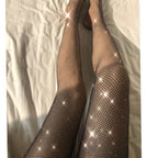 Mesh Women's Fishsocks Mesh With Diamond
