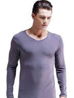 Mens Ultra Soft Low Cut V-Neck Thermal Shirt