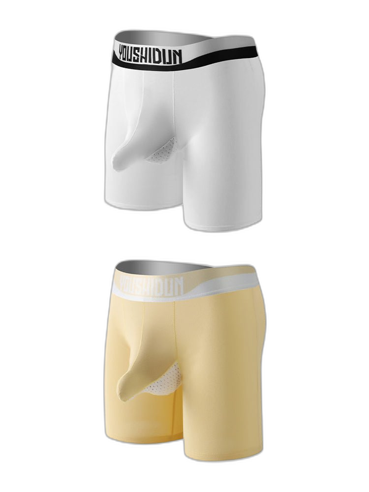 2 Pack Men's Supportive Separated Pouch Ultra-Soft Anti-Chafing Midway Briefs