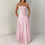 Elegant Vacation Strapless Maxi Dress Floral-print Dress