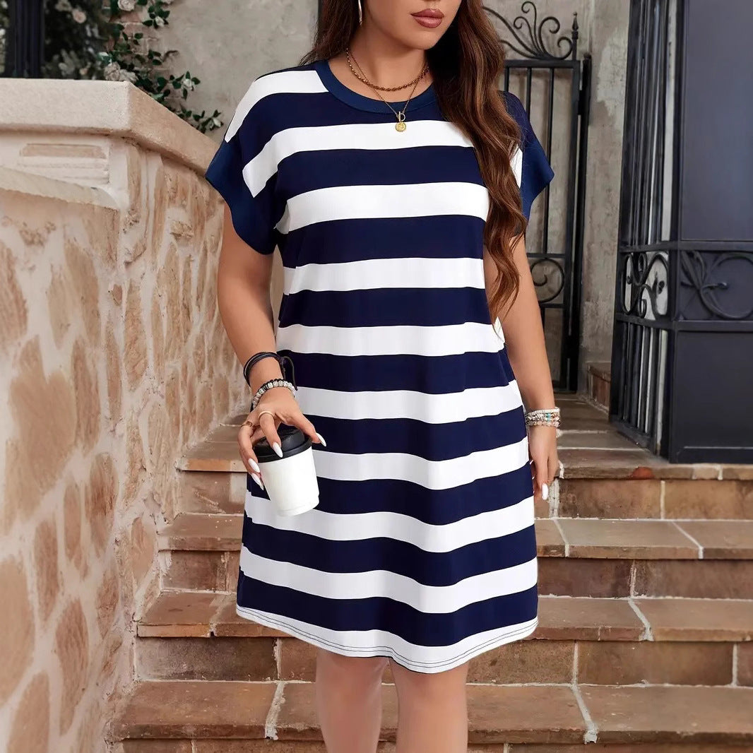 Casual Fashionable And Minimalist Short-sleeve Dress