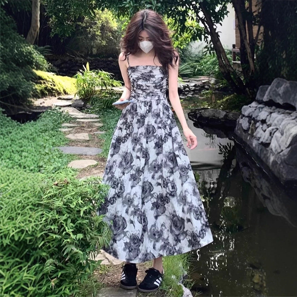 Laid-back Ink-wash Slip Dress