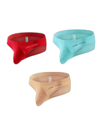 3 Packs of Men's Ice Silk Seamless Convex Pouch Briefs