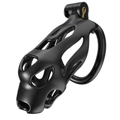 LOCK4D Dog Head Bent Ring Chastity Cock Cage Large