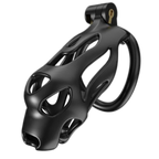 LOCK4D Dog Head Bent Ring Chastity Cock Cage Large