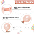 Dagelar Dusty Pink Boho Blush Balloons Set – Rose Gold, Ivory White & Confetti for Bridal, Baby Shower & Birthday Decor
