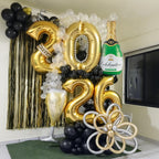 Dagelar Gold 2026 Balloons – 40in Gold Foil Balloons with Green Stars for New Year & Class of 2026 Graduation