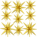 Dagelar 9Pcs Gold Star Balloons – 27in & 22in Explosion Foil Balloons for Parties