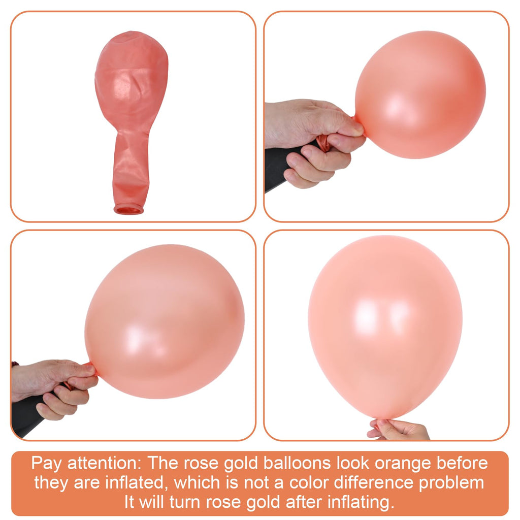 Dagelar Dusty Pink Boho Blush Balloons Set – Rose Gold, Ivory White & Confetti for Bridal, Baby Shower & Birthday Decor