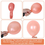 Dagelar Dusty Pink Boho Blush Balloons Set – Rose Gold, Ivory White & Confetti for Bridal, Baby Shower & Birthday Decor