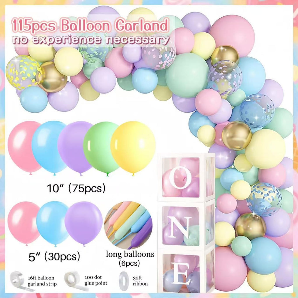 Daidle 1st Birthday Decorations for Girl – 128pc Party Kit