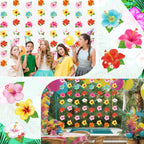 Daifunli 8 Pcs Hawaiian Luau Party Decorations – Hibiscus Garland Banners