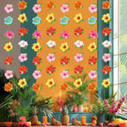Daifunli 8 Pcs Hawaiian Luau Party Decorations – Hibiscus Garland Banners