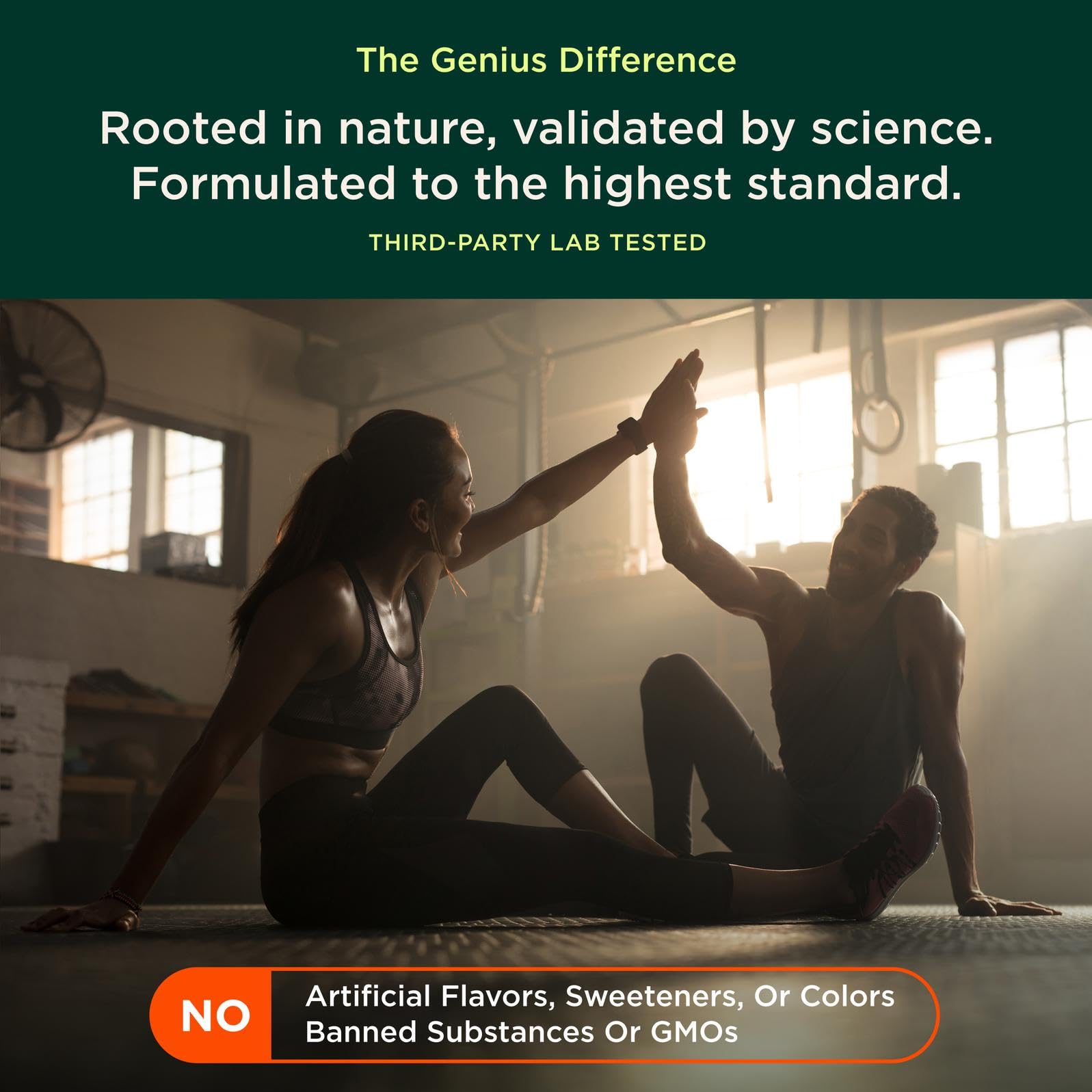 The Genius Brand Daily Superfood Greens - Organic Pineapple Powder, 30 Servings
